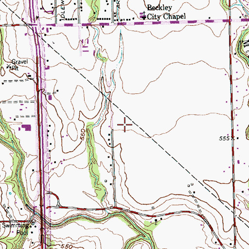 Topographic Map of Rolling Hills Elementary School, TX