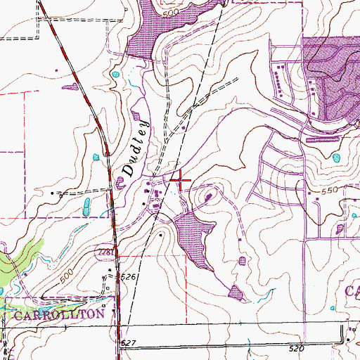 Topographic Map of Rosemeade Elementary School, TX