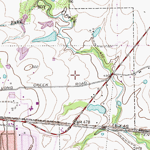 Topographic Map of Ruby Shaw Elementary School, TX
