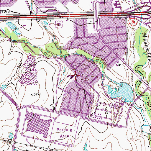 Topographic Map of Rugel Elementary School, TX