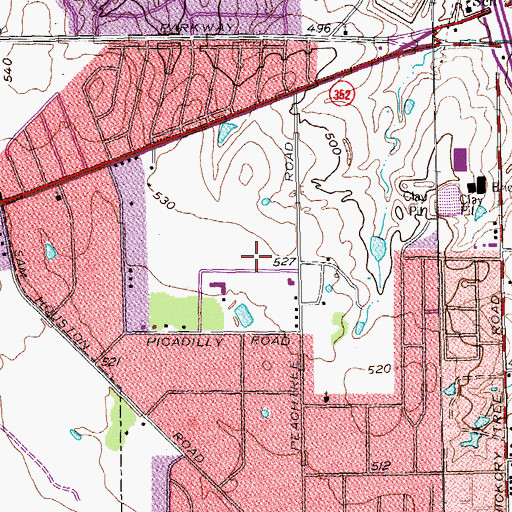 Topographic Map of S M Seabourn Elementary School, TX