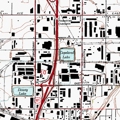 Topographic Map of Copeland Dam, CO