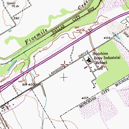Topographic Map of Quinten D Corley School, TX