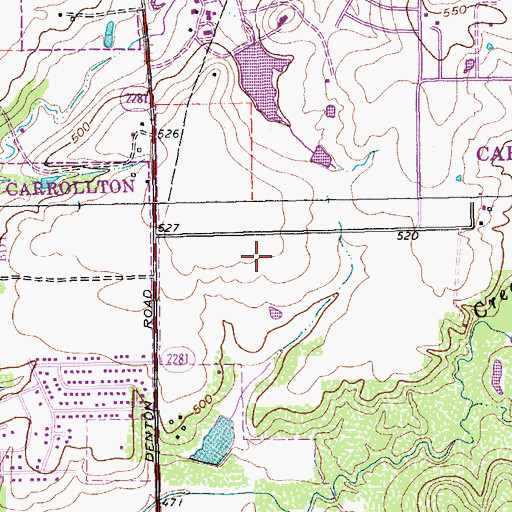 Topographic Map of Annie Heads Rainwater Elementary School, TX