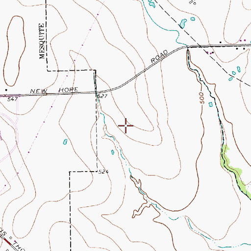 Topographic Map of Ralph H Poteet High School, TX