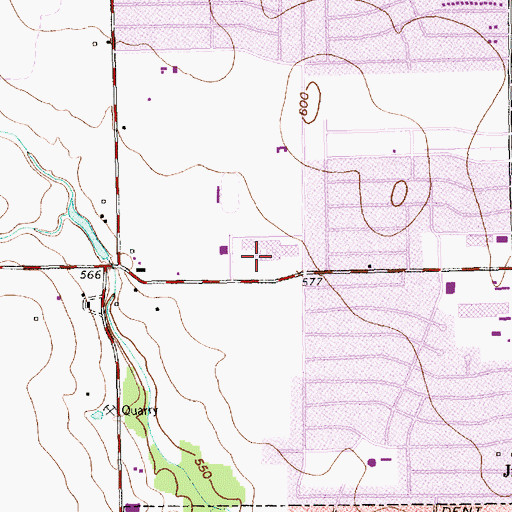 Topographic Map of North Garland High School, TX