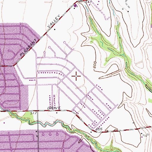 Topographic Map of Northlake Elementary School, TX