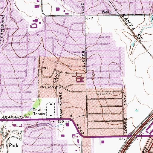 Topographic Map of Northrich Elementary School, TX