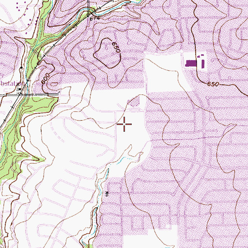 Topographic Map of Parkhill Junior High School, TX