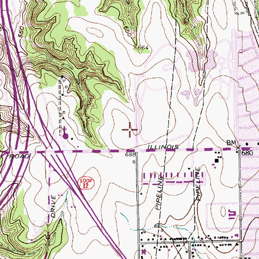 Topographic Map of Mary Meod Bethune Elementary School, TX