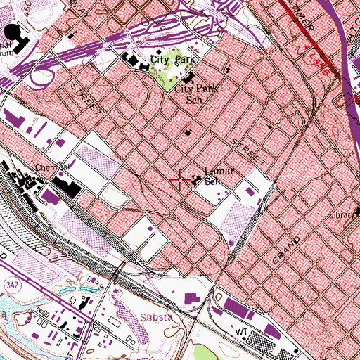 Topographic Map of Metropolitan Education Center, TX