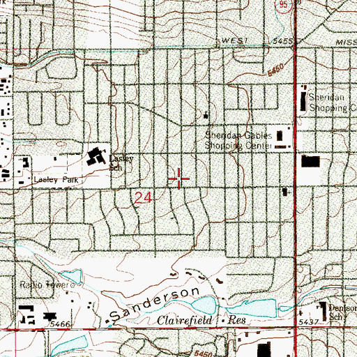 Topographic Map of Crosley and Westfield Reservoir, CO