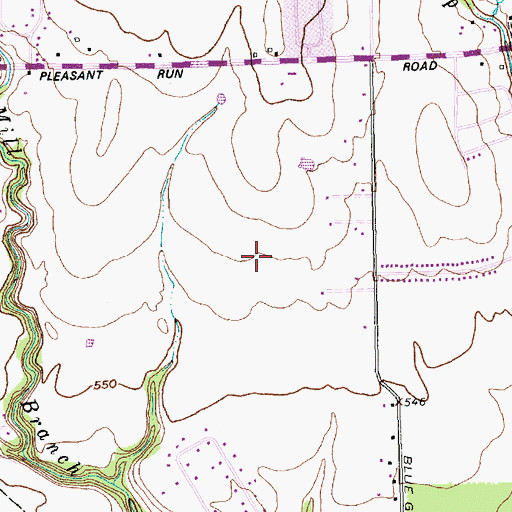 Topographic Map of Millbrook Elementary School, TX