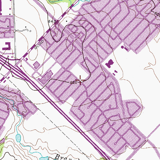 Topographic Map of Montclair Elementary School, TX