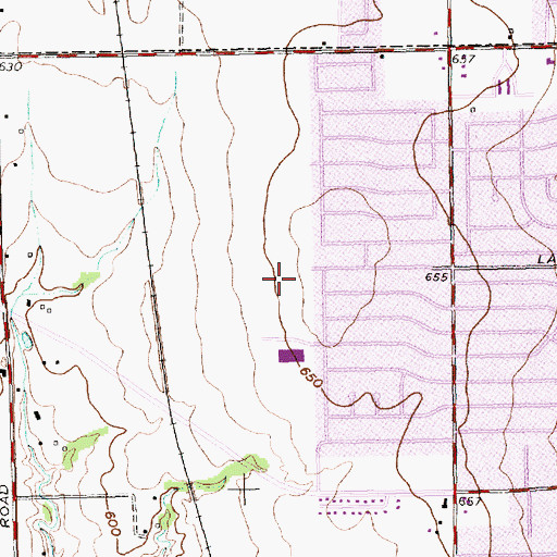 Topographic Map of Liberty Junior High School, TX