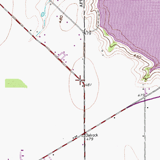 Topographic Map of Keeley Elementary School, TX