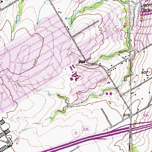 Topographic Map of Kennedy - Curry Middle School, TX