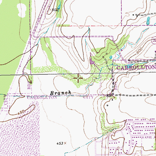 Topographic Map of E L Kent Elementary School, TX