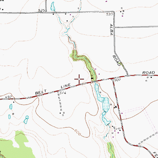 Topographic Map of Lancaster Intermediate School, TX