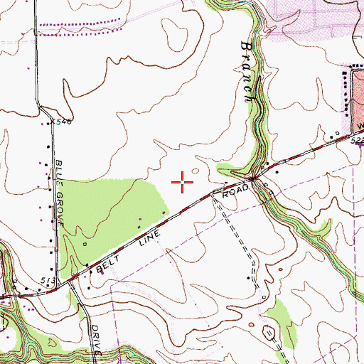 Topographic Map of Lancaster Elementary School, TX