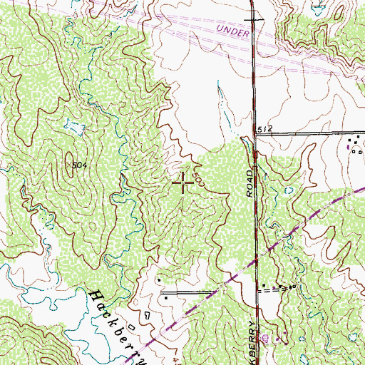 Topographic Map of Las Colinas Elementary School, TX