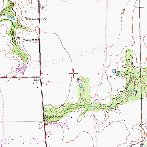 Topographic Map of John Garner Elementary School, TX