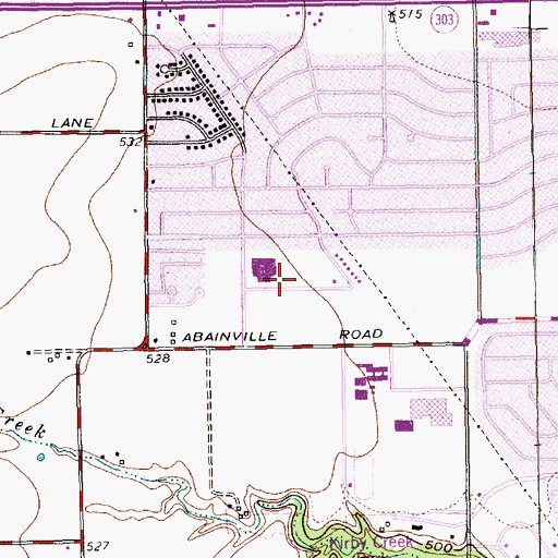 Topographic Map of Johnson Elementary School, TX