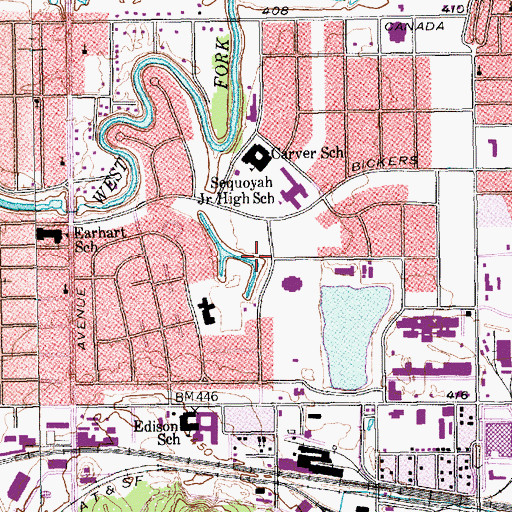 Topographic Map of Jose Navarro Elementary School, TX