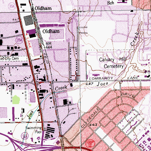 Topographic Map of Julian T Saldivar Elementary School, TX