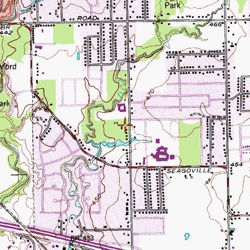 Topographic Map of Julius Dorsey Elementary School, TX