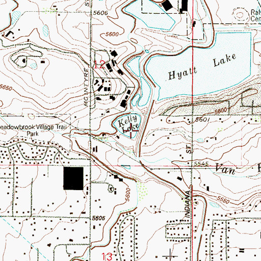 Topographic Map of Kelly Dam, CO