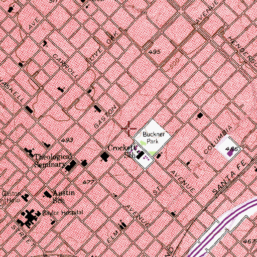 Topographic Map of Ignacio Zaragosa Elementary School, TX