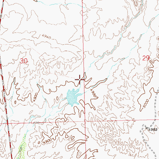 Topographic Map of Wade Retention Dam, CO