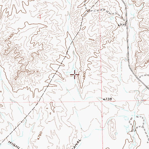 Topographic Map of West Badger Detention Dam, CO