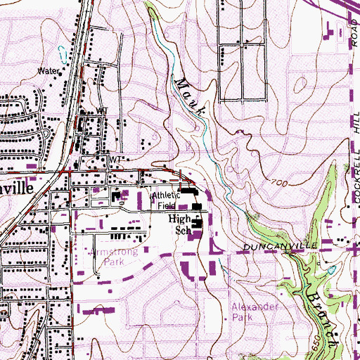 Topographic Map of Hardin Intermediate School, TX