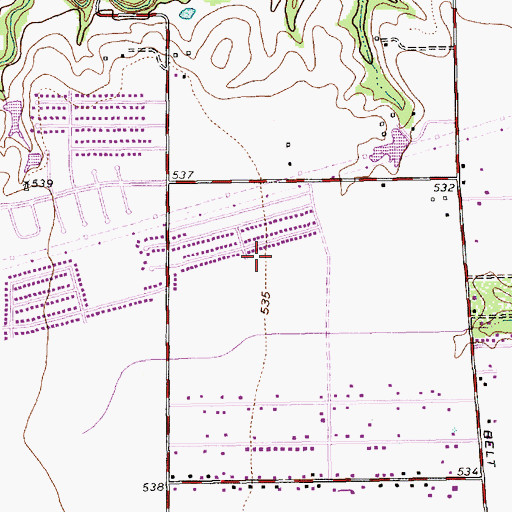 Topographic Map of Harry S Truman Middle School, TX