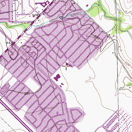 Topographic Map of Heather Glen Elementary School, TX