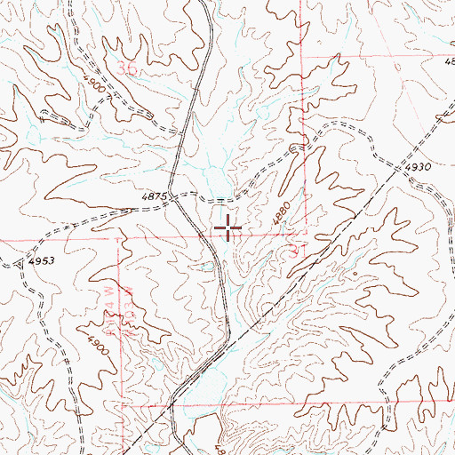 Topographic Map of Badger Detention Dam, CO