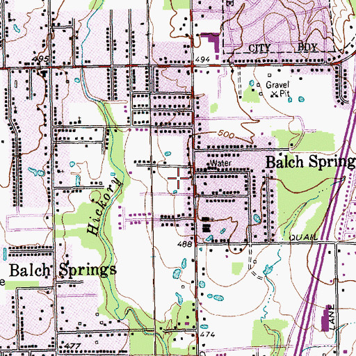 Topographic Map of Floyd Elementary School, TX