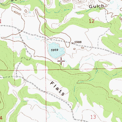 Topographic Map of Deer Retention Dam, CO