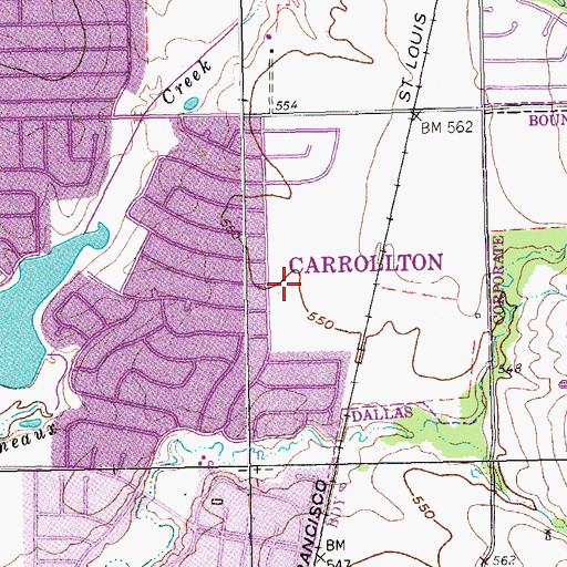 Topographic Map of Furneaux Elementary School, TX