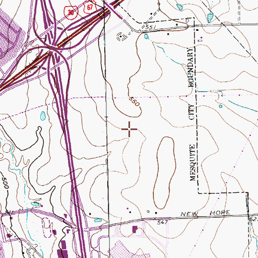 Topographic Map of Georgia W Kimball Elementary School, TX