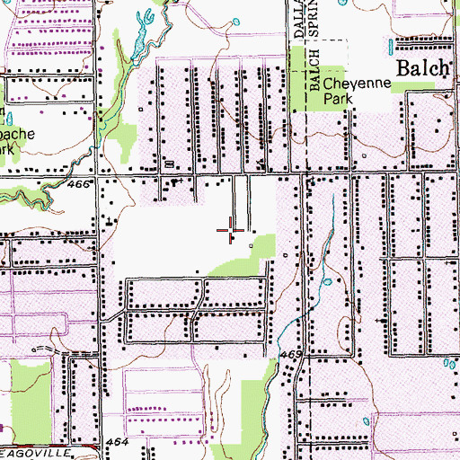 Topographic Map of Gilbert Cuellar Senior Elementary School, TX
