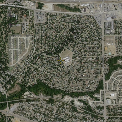Aerial/Satellite Image of Edna Rowe Elementary School, TX