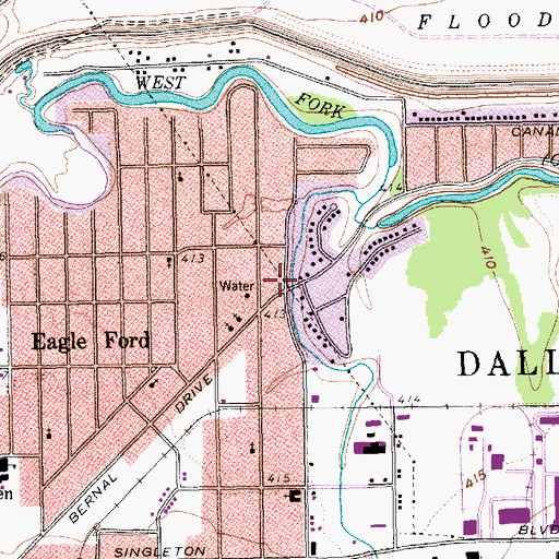 Topographic Map of Eladio R Martinez Elementary School, TX