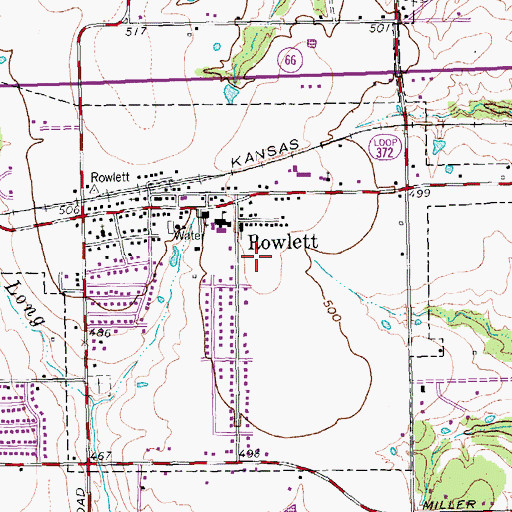 Topographic Map of Coyle Middle School, TX