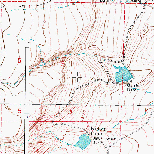 Topographic Map of Poso Dam, CO