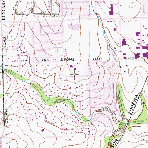 Topographic Map of Daniel Intermediate School, TX