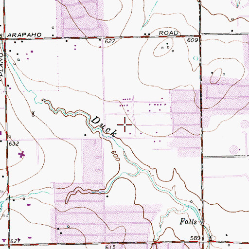 Topographic Map of Dartmouth Elementary School, TX