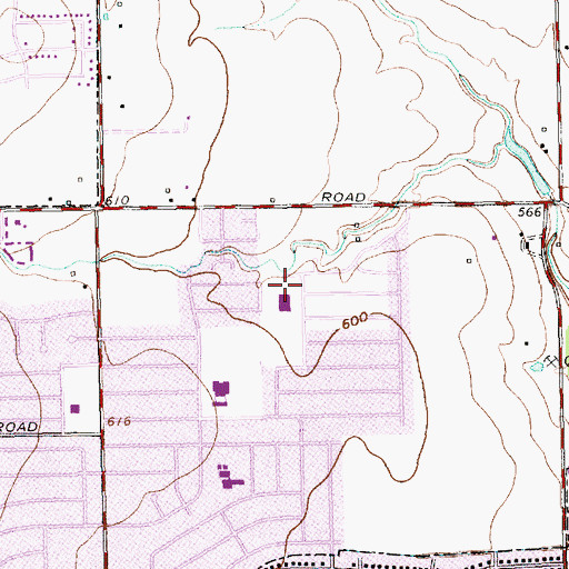 Topographic Map of Davis Elementary School - Garland, TX